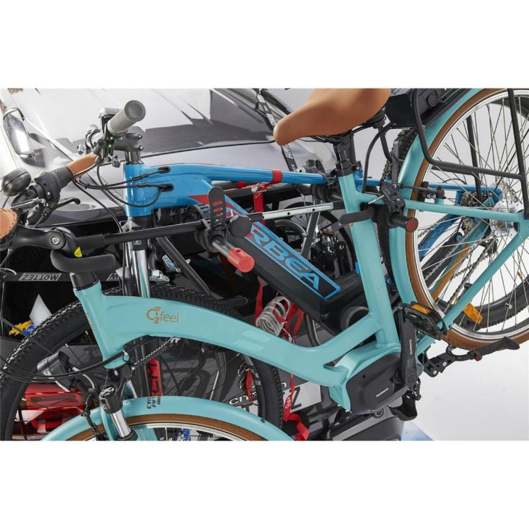 Bagażnik rowerowy na 2 rowery z zabezpieczeniem przed kradzieżą - nadaje się do 2 rowerów, proszę wyjąć baterię Mottez shiva-2