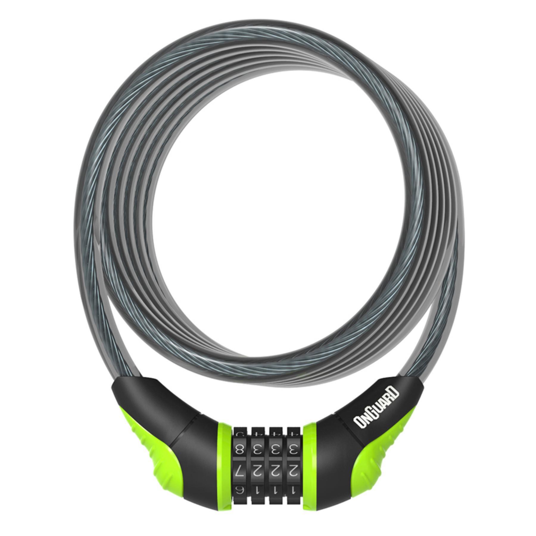 Zamek kablowy Onguard Neon Coil Combo-180cmx12mm