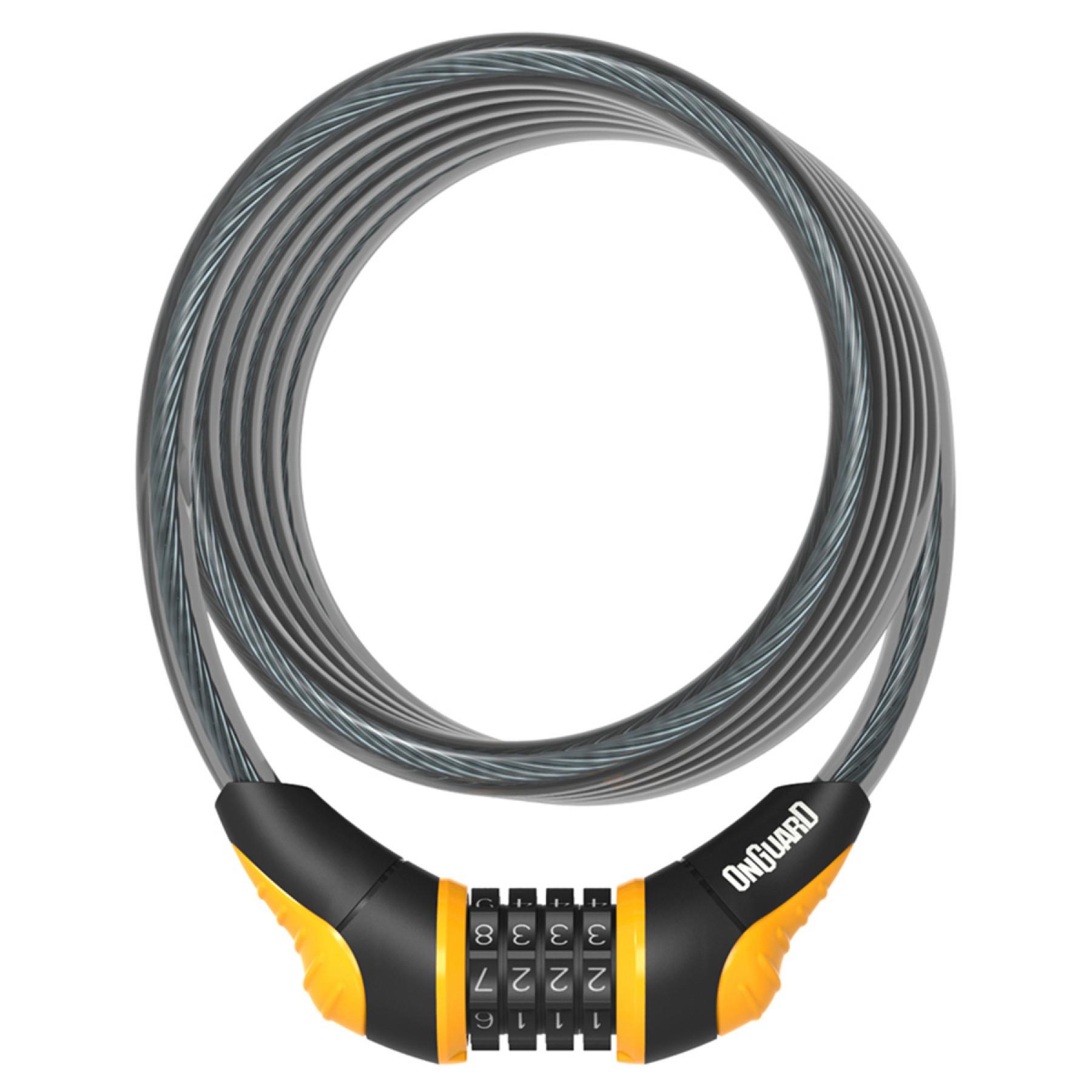 Zamek kablowy Onguard Neon Coil Combo-180cmx12mm