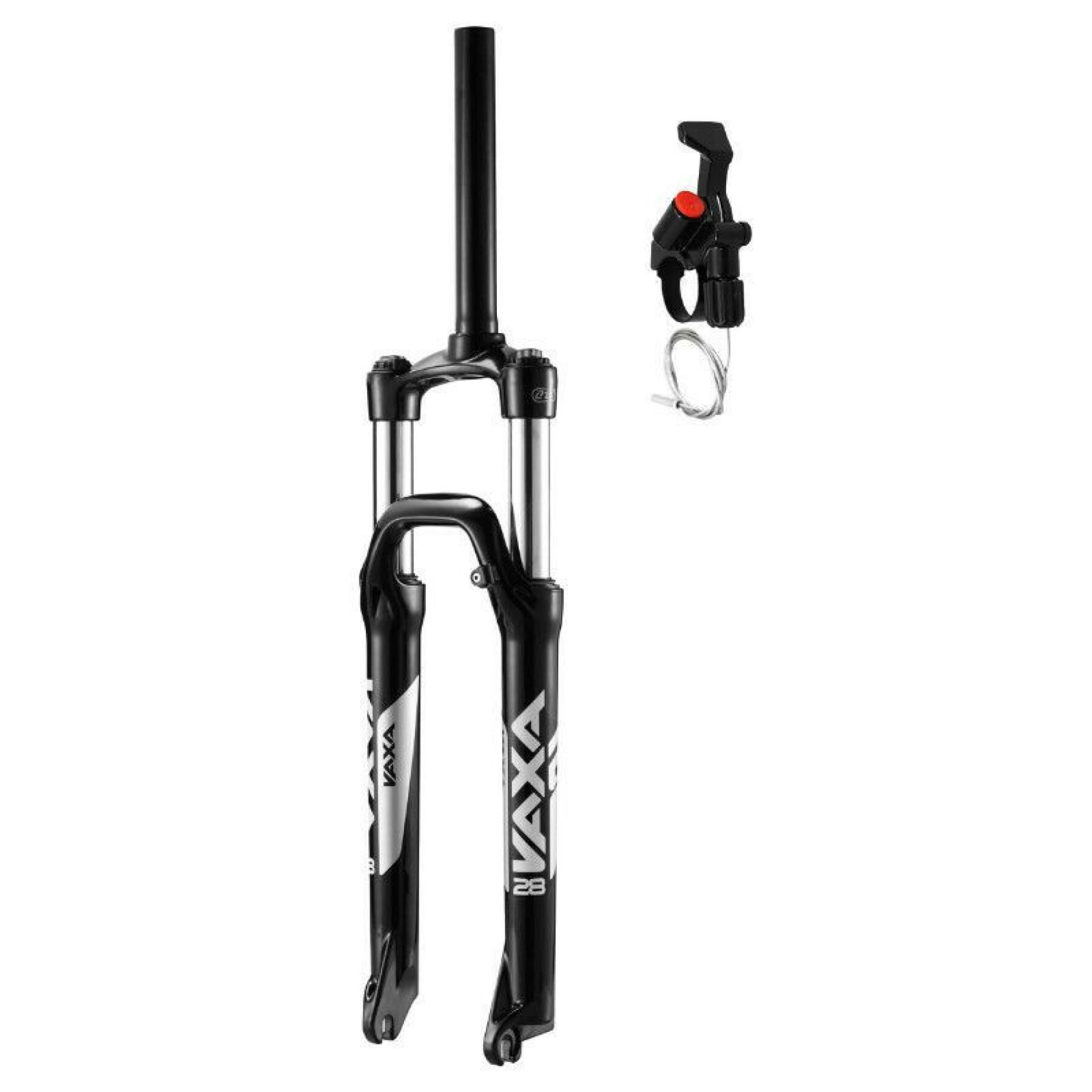 Regulowany widelec do rowerów górskich - blokada na kierownicy deb. 100mm gładki stelaż 295mm stożkowy 1"1-2 - 1''1-8-28,6 kompatybilny z tarczami zewnętrznymi Zoom Vaxa 28