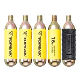 Naboje Co2 Topeak Cartridge 16g Threated (x5)