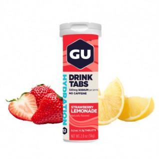 Tubka 12 tabletek nawilżających Gu Energy fraise/limonade (x8)